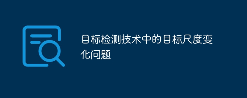 표적 탐지 기술의 표적 규모 변경 문제