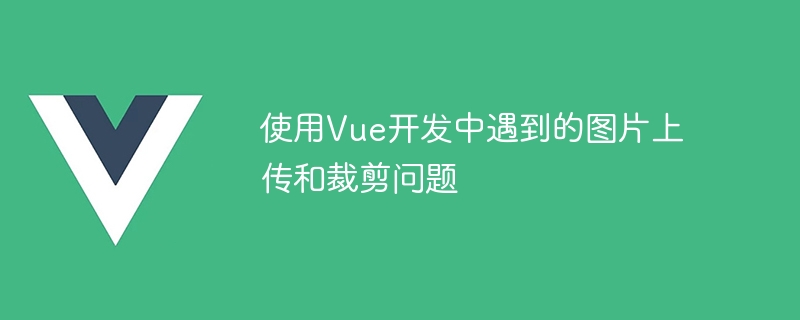 Vue 개발 중 발생하는 이미지 업로드 및 자르기 문제