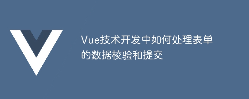 Vue技术开发中如何处理表单的数据校验和提交