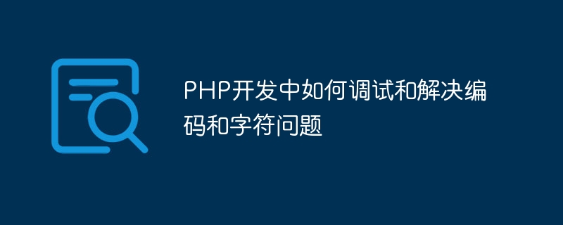 PHP 개발 시 인코딩 및 문자 문제를 디버깅하고 해결하는 방법