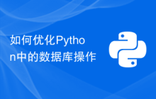 如何优化Python中的数据库操作