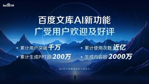解密百度文库AI“杀手级黑科技”：文档生成PPT、万字长文一键总结