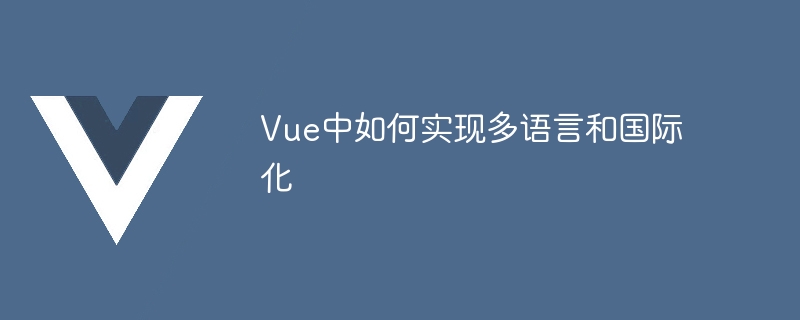 Vue에서 다국어 및 국제화를 달성하는 방법