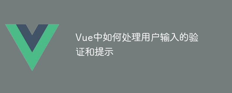 Vue中如何处理用户输入的验证和提示