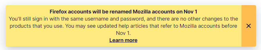 火狐“Firefox 账户”11 月 1 日更名为 “Mozilla 账户”，功能不变