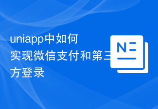 How to implement WeChat payment and third-party login in uniapp