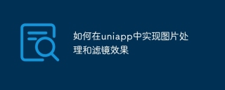 How to implement image processing and filter effects in uniapp