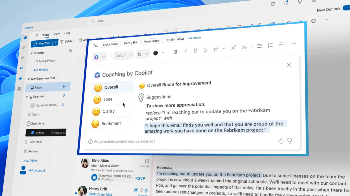 Microsoft prévoit dintroduire Copilot, basé sur lIA, dans lapplication Outlook classique sous Windows