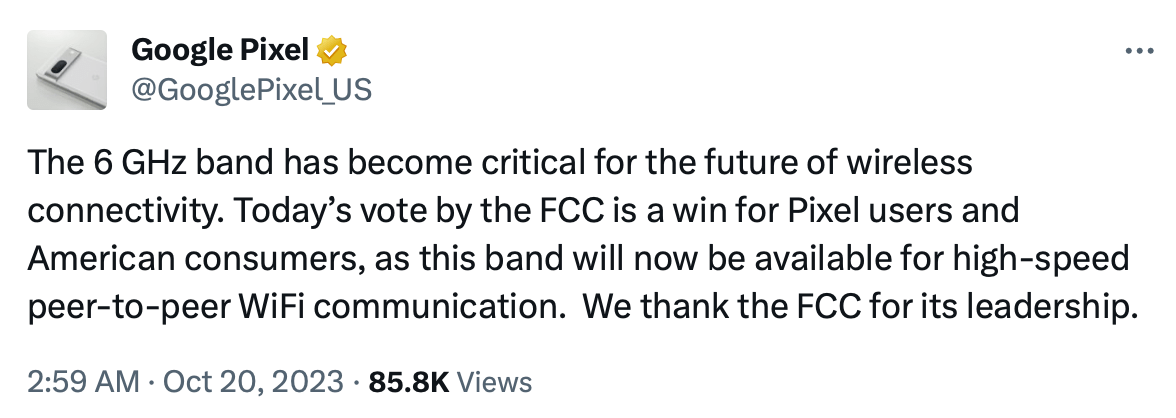 美 FCC 批准AR、VR及IoT等设备使用6GHz频段，干扰更低速率更高