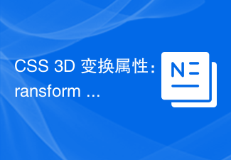 Sifat transformasi 3D CSS: transformasi dan perspektif