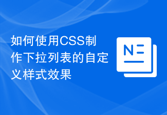 如何使用CSS製作下拉清單的自訂樣式效果