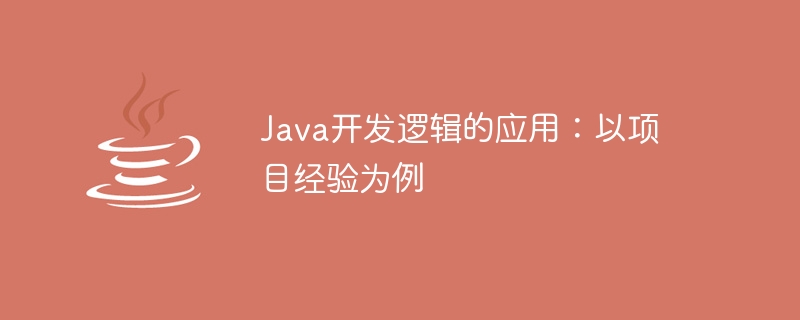 Java开发逻辑的应用：以项目经验为例