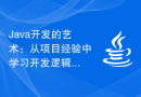 Java开发的艺术：从项目经验中学习开发逻辑