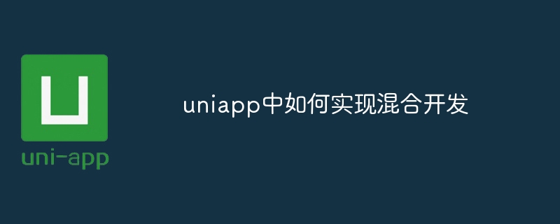 uniapp中如何實現混合開發