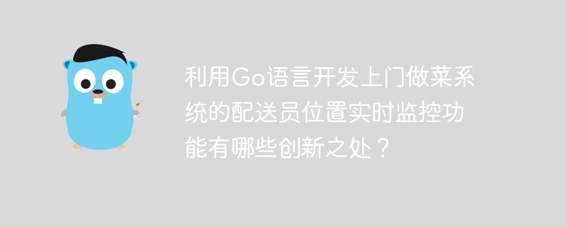 What are the innovations in using the Go language to develop the real-time monitoring function of the delivery persons location in the door-to-door cooking system?