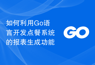 How to use Go language to develop the report generation function of the ordering system