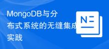 Seamless integration practice of MongoDB and distributed systems