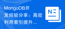 MongoDB開發經驗分享：有效率利用索引提升查詢效能