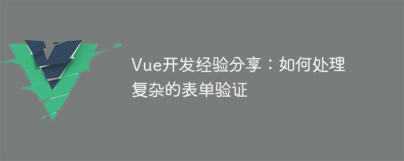 Vue 개발 경험 공유: 복잡한 양식 유효성 검사를 처리하는 방법