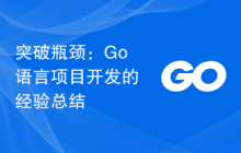 突破瓶颈：Go语言项目开发的经验总结