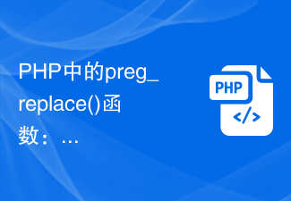 PHP의 preg_replace() 함수: 정규식을 사용하여 문자열을 바꾸는 방법