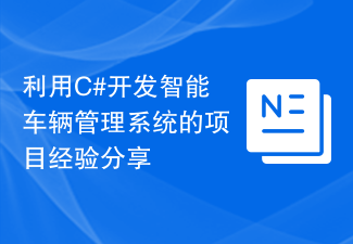 C# を使用してインテリジェントな車両管理システムを開発するプロジェクトの経験を共有する