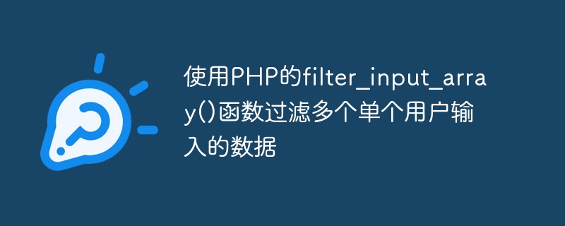 PHP の filter_input_array() 関数を使用して、複数の単一ユーザーが入力したデータをフィルタリングします。