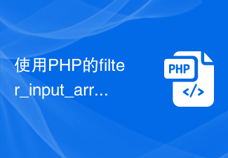 여러 단일 사용자가 입력한 데이터를 필터링하려면 PHP의 filter_input_array() 함수를 사용하세요.