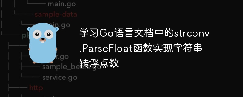 学习Go语言文档中的strconv.ParseFloat函数实现字符串转浮点数