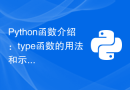 Python函数介绍：type函数的用法和示例