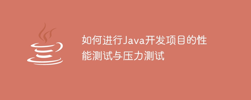 如何进行Java开发项目的性能测试与压力测试