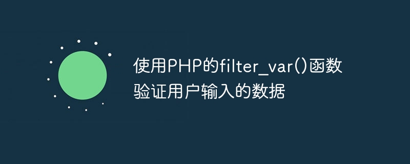 使用PHP的filter_var()函数验证用户输入的数据