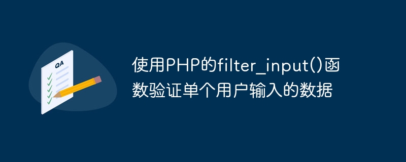 PHP の filter_input() 関数を使用して、単一ユーザーによって入力されたデータを検証する