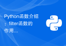Python函数介绍：filter函数的作用和示例