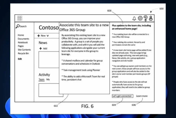 微软专利揭示全新功能推送系统，为Microsoft Teams和Microsoft 365用户带来个性化体验