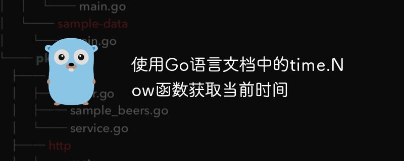 Go 言語ドキュメントの time.Now 関数を使用して現在時刻を取得します。