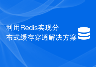 Redis を使用して分散キャッシュ侵入ソリューションを実装する