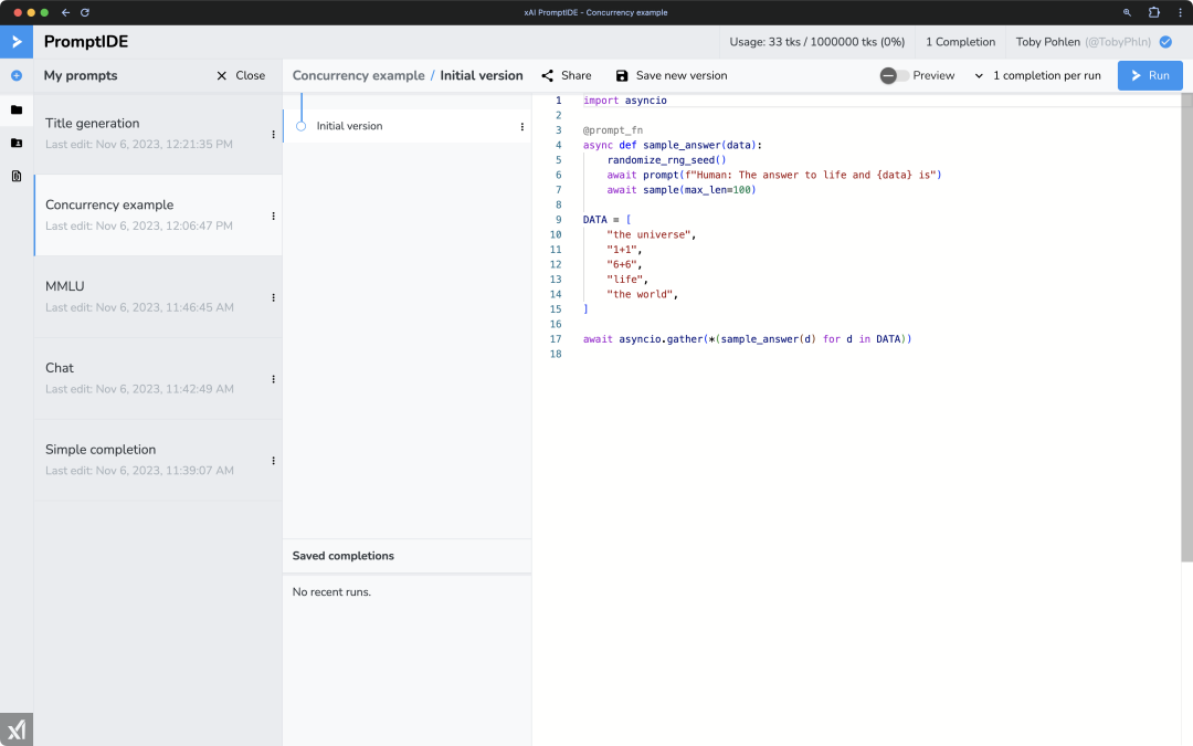 Musk’s second AI product, PromptIDE, is announced, and the development of Grok is inseparable from it