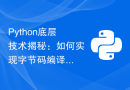 Python底层技术揭秘：如何实现字节码编译器
