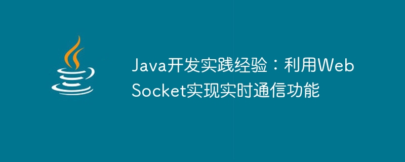 Java开发实践经验：利用WebSocket实现实时通信功能