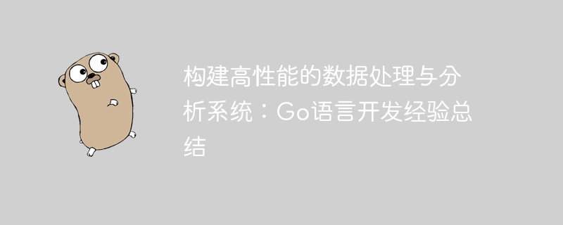 高性能データ処理・分析システムの構築：Go言語開発経験のまとめ