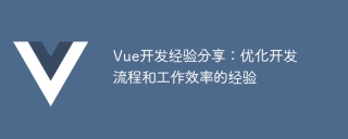 Vue development experience sharing: experience in optimizing development process and work efficiency