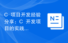C++项目开发经验分享:C++开发项目的实践经验