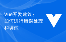 Vue开发建议：如何进行错误处理和调试