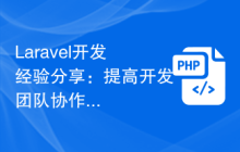 Laravel开发经验分享：提高开发团队协作的技巧