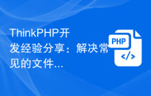 ThinkPHP开发经验分享：解决常见的文件操作问题