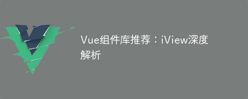 Vue 구성 요소 라이브러리 권장 사항: iView 심층 분석