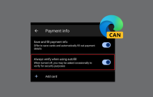 用户现在可以在 Microsoft Edge Canary for Android 中选择“使用自动填充时验证”