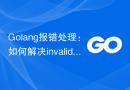 Golang报错处理：如何解决invalid operation错误