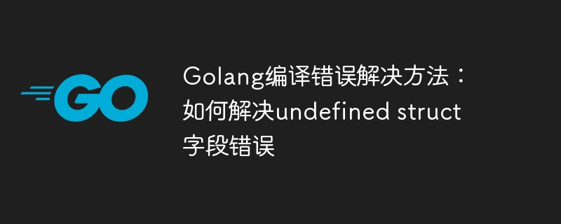 Golang编译错误解决方法：如何解决undefined struct字段错误